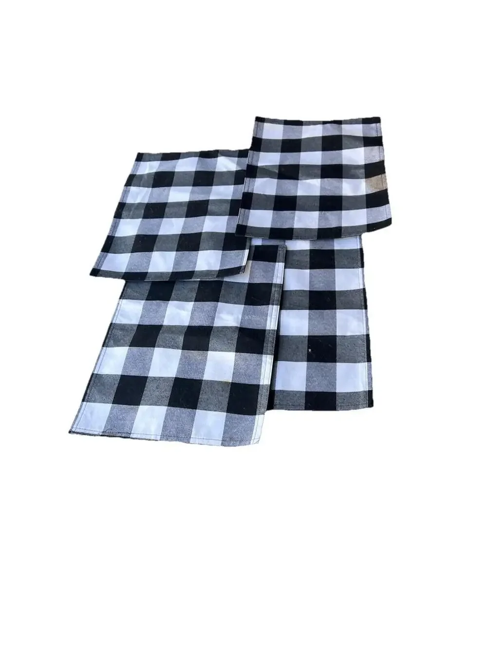 Robert Stanley Bluffalo Check Black and White 100% Cotton Placemats
